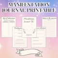 Manifestation Journal Printable PDF PNG | Law of Attraction Planner | Mindset & Abundance Journal | Instant Download