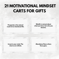 21 Motivational Mindset Cards for Gifts PDF PNG | Positive Affirmation Cards | Inspirational Printable | Instant Download