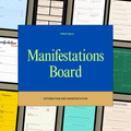 Manifestation Board PDF PNG | Vision Board for Goals & Abundance | Law of Attraction Planner | Instant Download