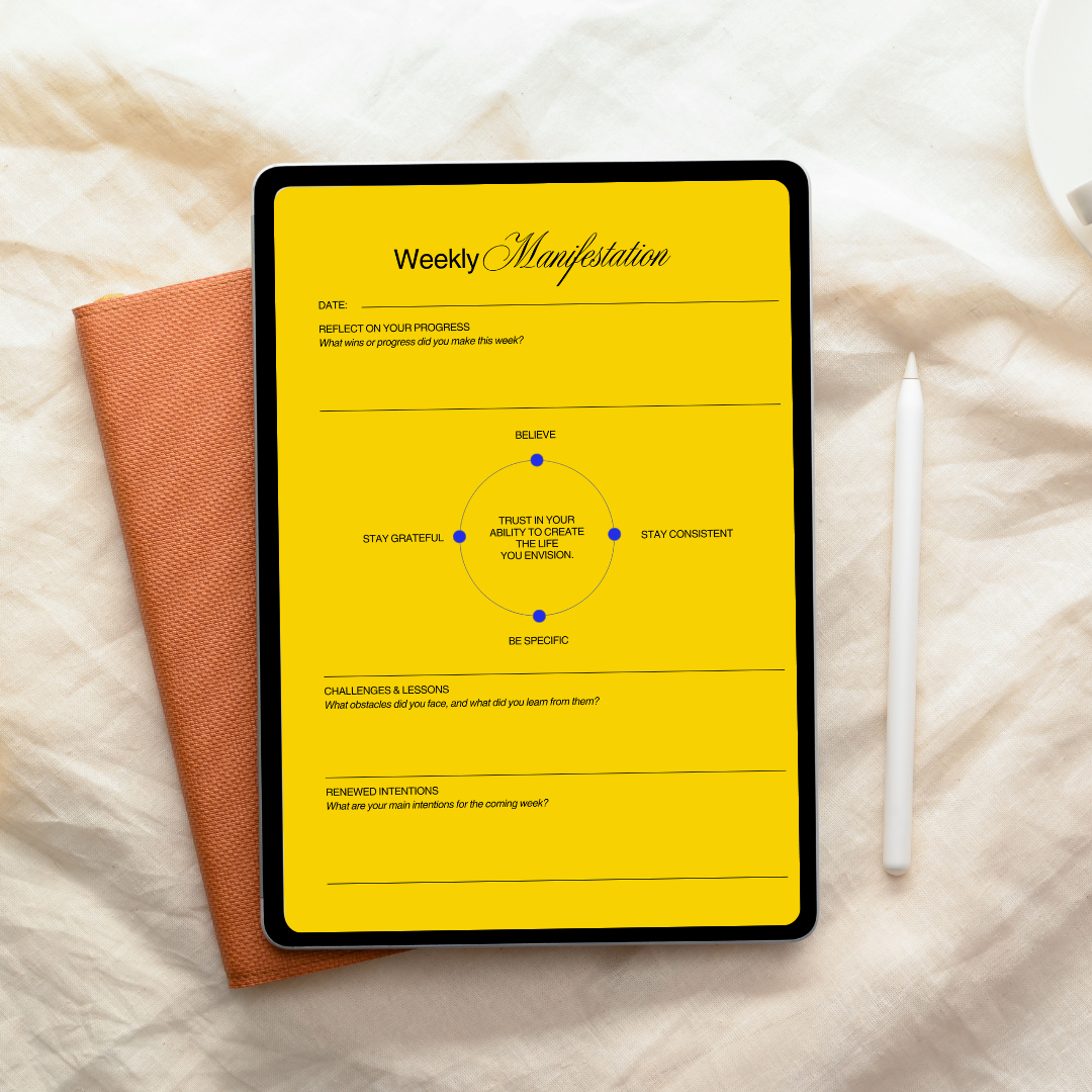 Manifestation Board PDF PNG | Vision Board for Goals & Abundance | Law of Attraction Planner | Instant Download