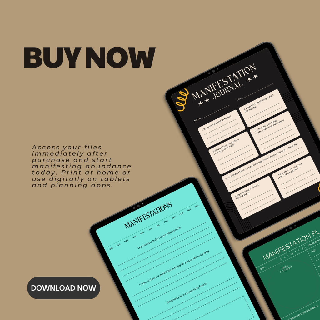 Manifestation Board PDF PNG | Vision Board for Goals & Abundance | Law of Attraction Planner | Instant Download