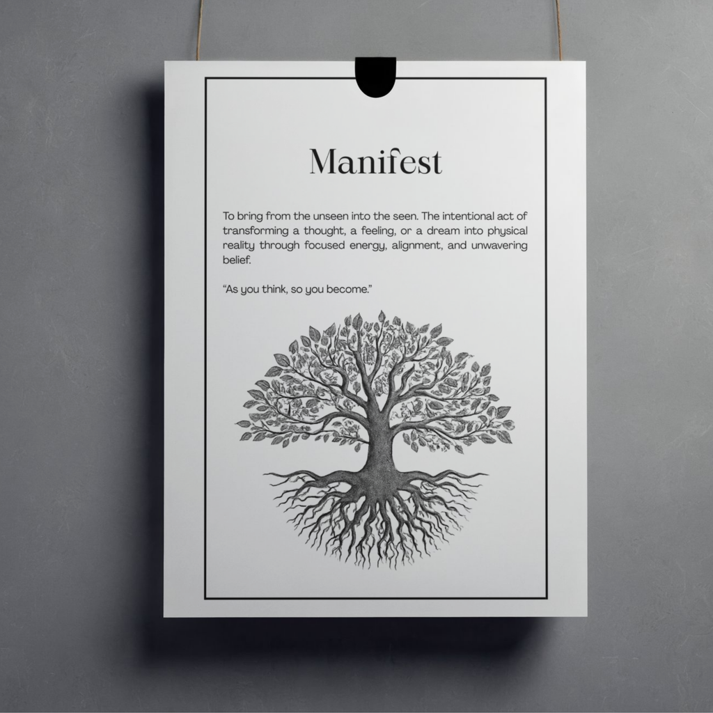 Manifestation Wall Art Set of 3 PDF PNG | Law of Attraction Prints | Positive Affirmation Decor | Instant Download
