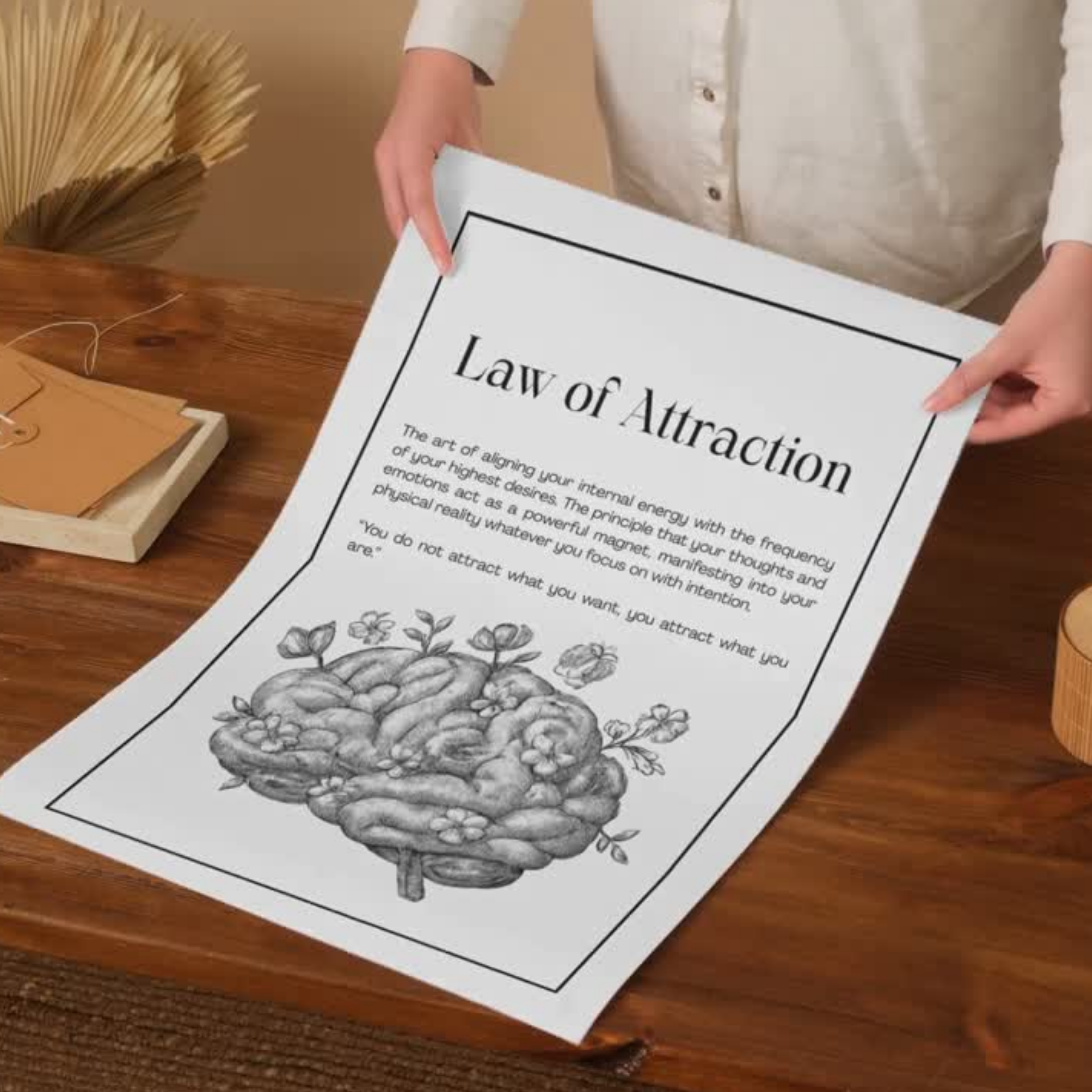 Manifestation Wall Art Set of 3 PDF PNG | Law of Attraction Prints | Positive Affirmation Decor | Instant Download